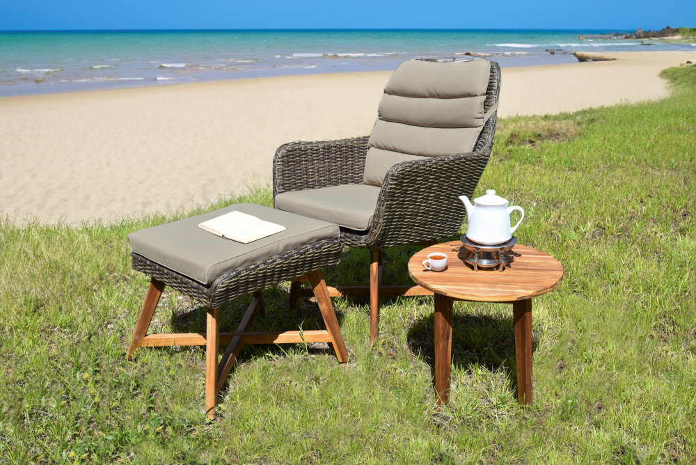 Lounger-Set CALVIA – stilvolle Entspannung in Grau und Braun für Ihren Garten