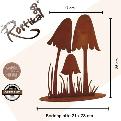Rost Deko Pilze | Herbstdeko Ideen aus Metall