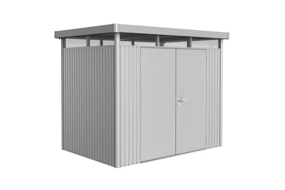 Biohort Gerätehaus Highline – konfigurierbar - silber-metallic
