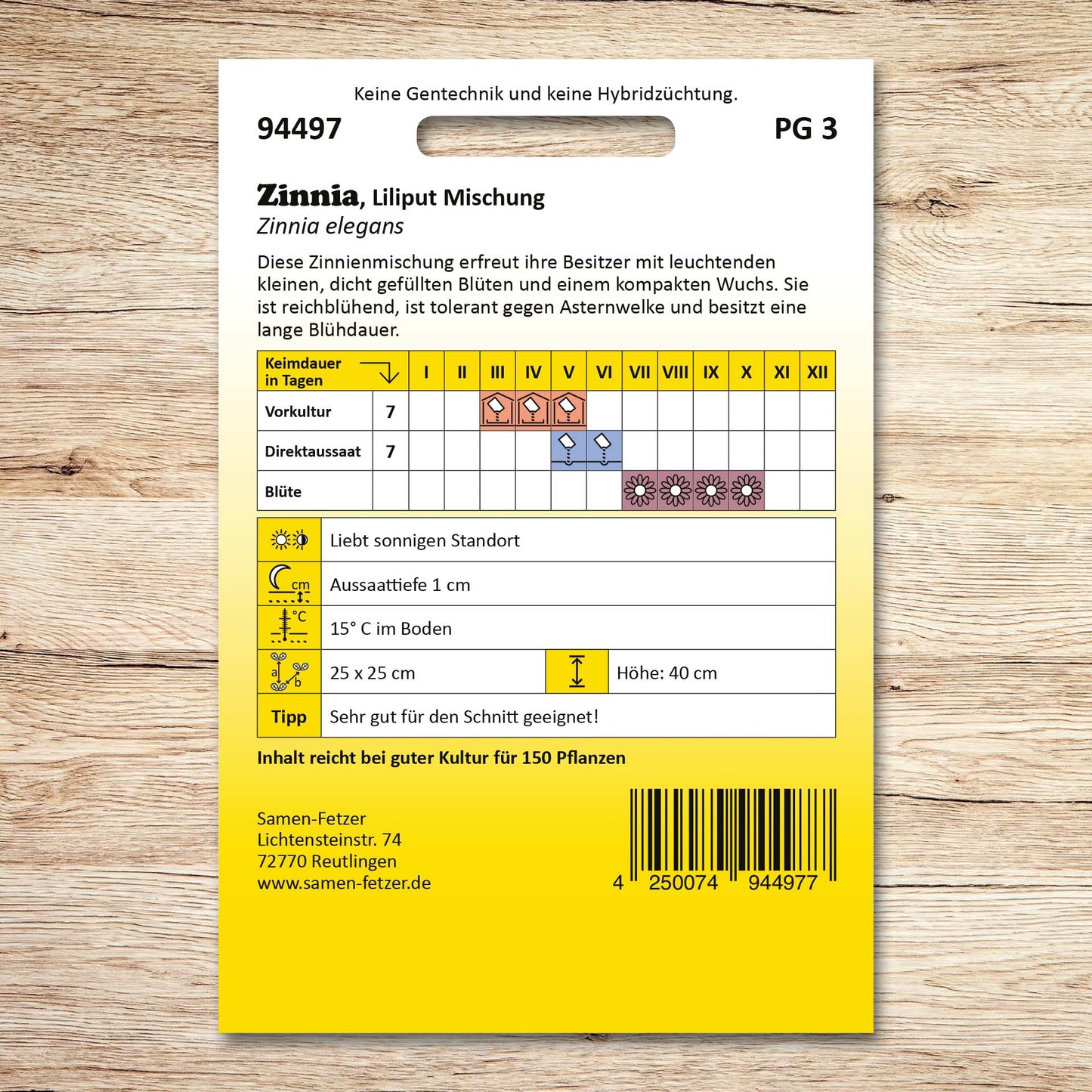 Zinnien Liliput