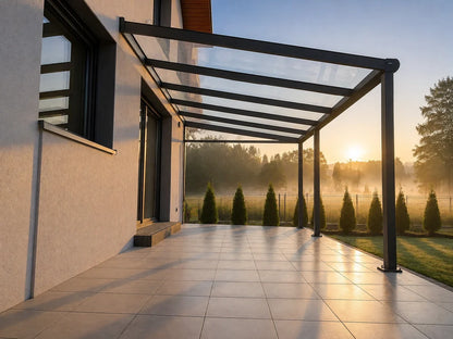 Terrassenüberdachung Glas, 7,06 m x 3,50 m