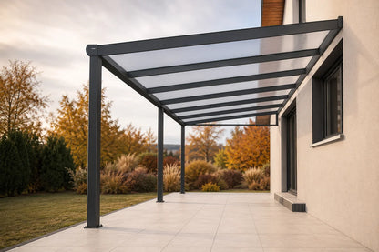 Terrassenüberdachung Glas, 7,06 m x 3,50 m