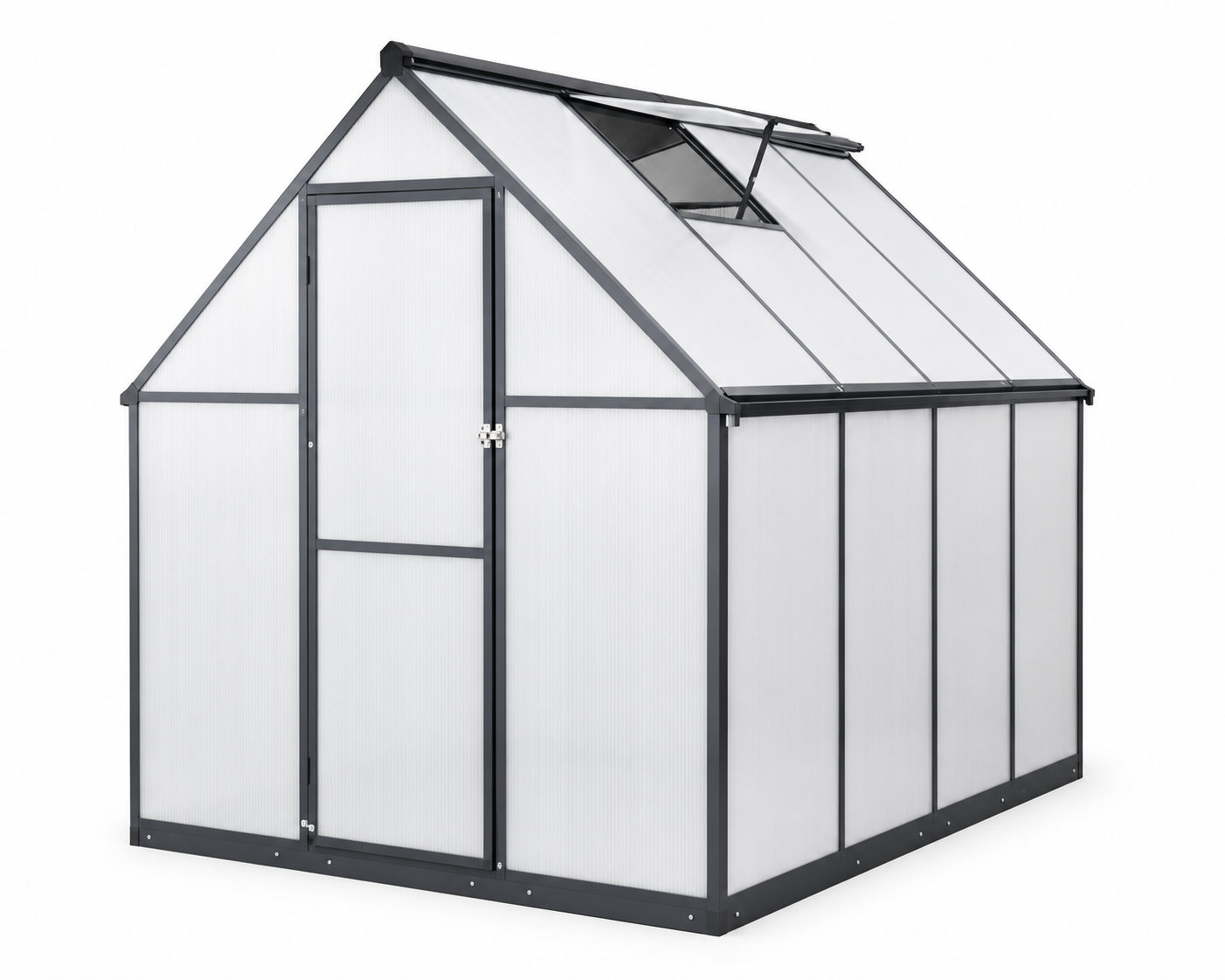 Gewächshaus 224 × 178 × 195 cm – Aluminium & Polycarbonat | Wetterfest & UV-beständig