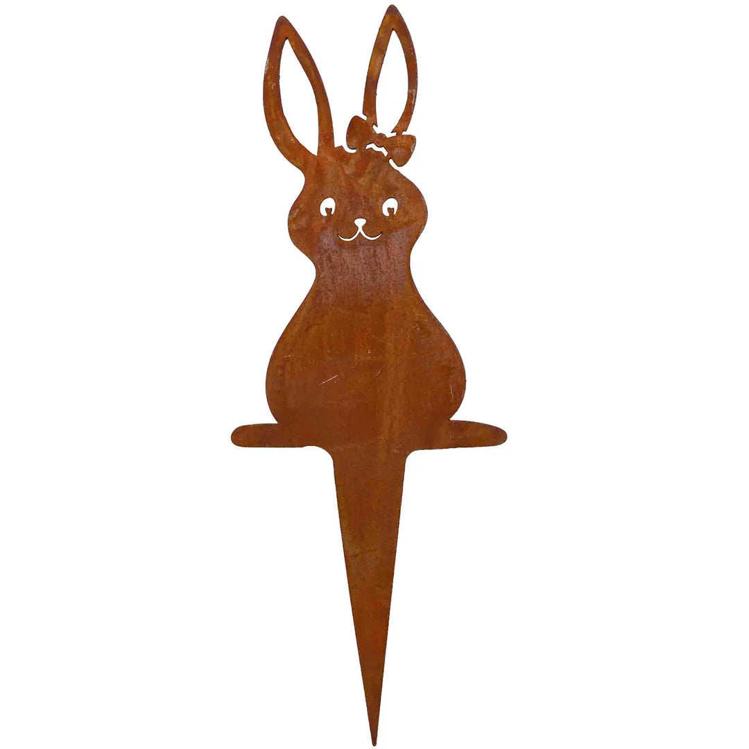 Osterdeko Hasen Gartenstecker – Edelrost Deko für Haus & Garten