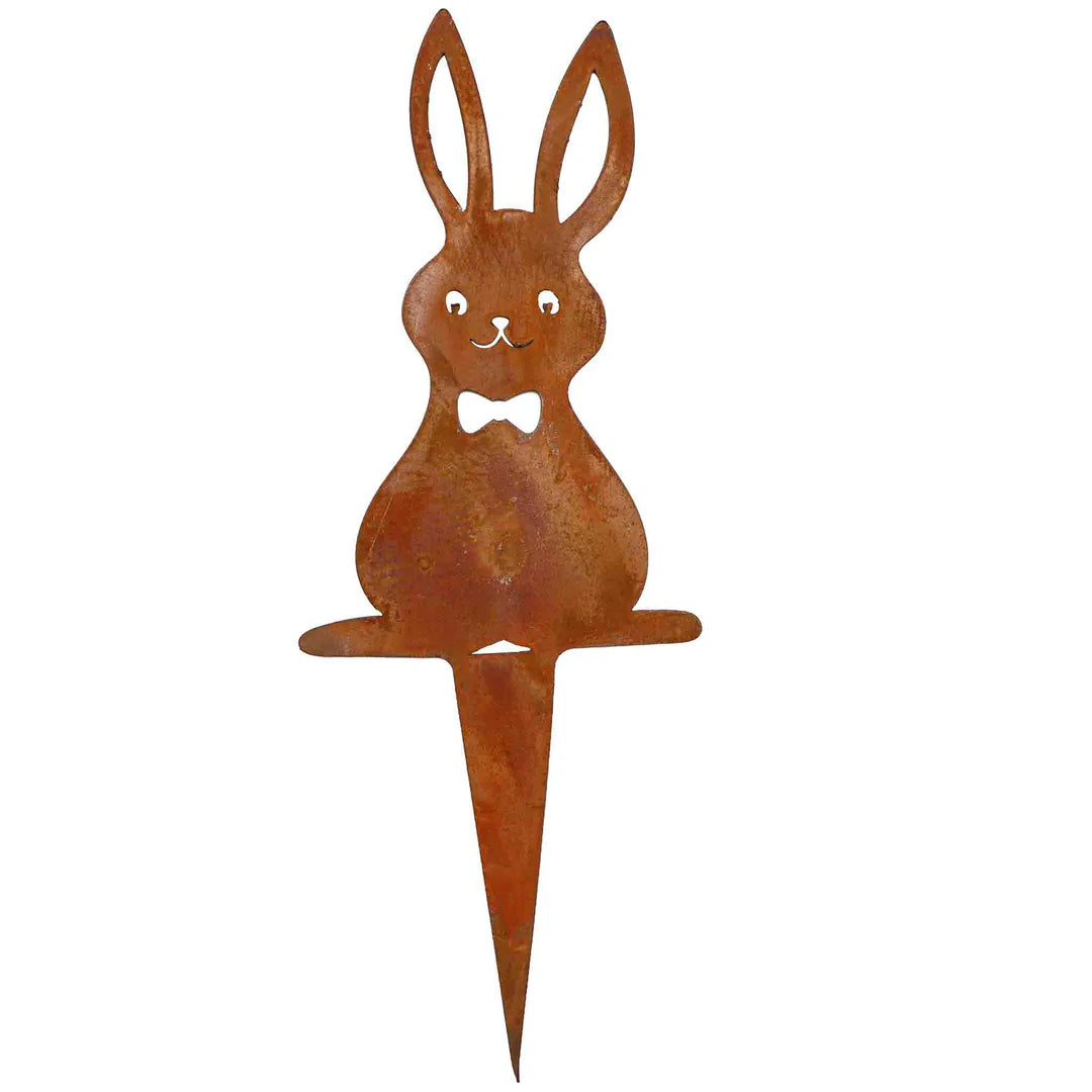 Osterdeko Hasen Gartenstecker – Edelrost Deko für Haus & Garten