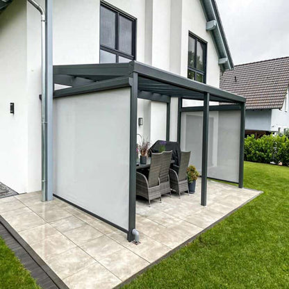 Solaroll SZ 11- Senkrechtmarkise - Weißaluminium RAL 9006 - Breite 2,25 m