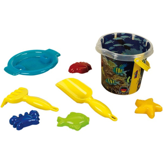 Theo Klein AquaAction Coral Reef Sandeimer (1 Liter) mit Zubehör, Gartenspielgerät