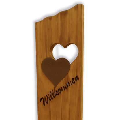Säule Willkommen
