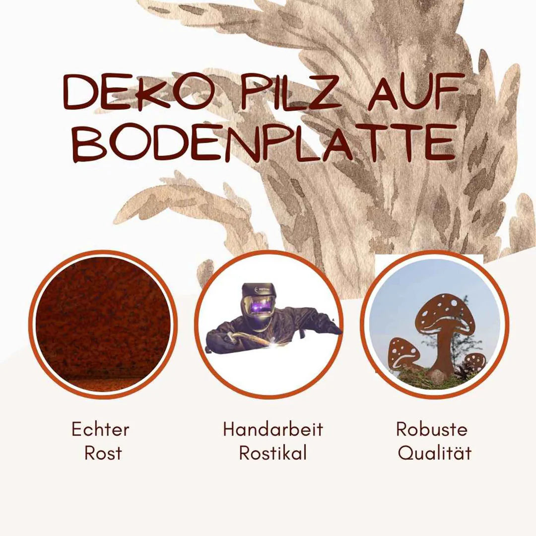 Herbstdekoration Schwammerl | Pilz Metalldeko für den Herbst