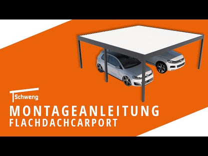 Flachdach-Doppelcarport C600+ (konfigurierbar)